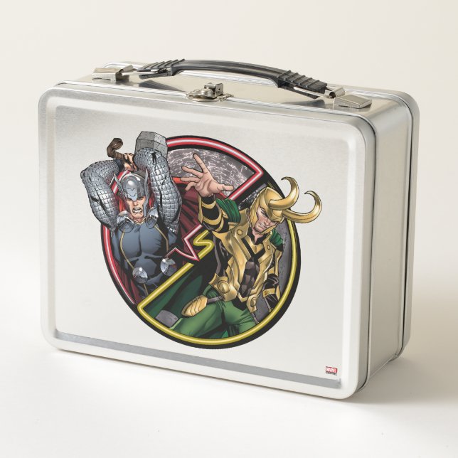 Avengers Classics | Thor Versus Loki Metal Lunch Box (Front)