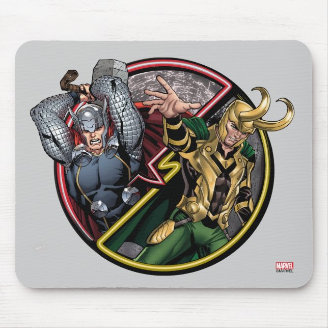Avengers Classics | Thor Versus Loki Mouse Pad (Front)