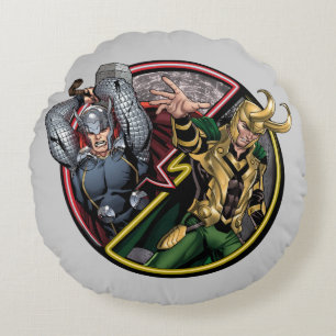 Avengers Classics Thor Versus Loki Round Pillow