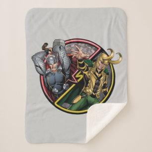 Avengers Classics Thor Versus Loki Sherpa Blanket
