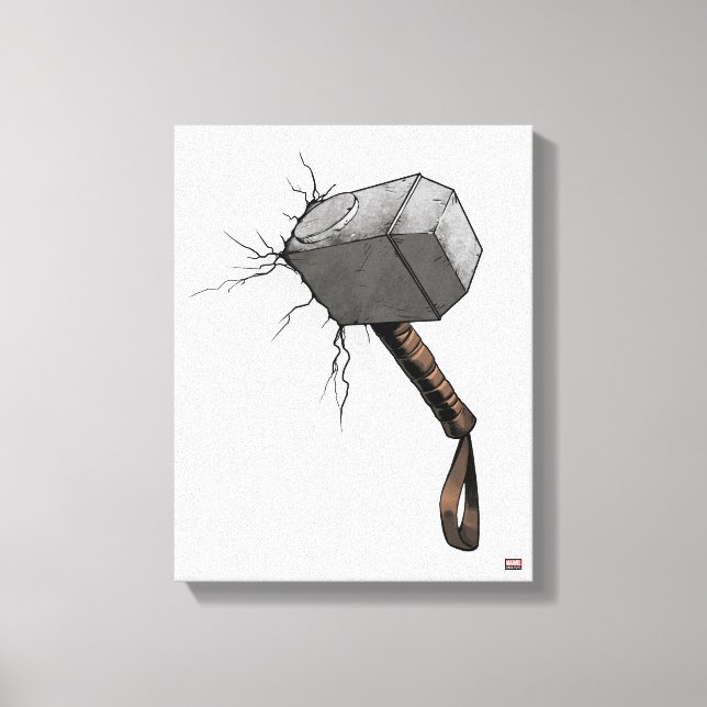Avengers Classics | Thor's Hammer Struck Canvas Print (Front)