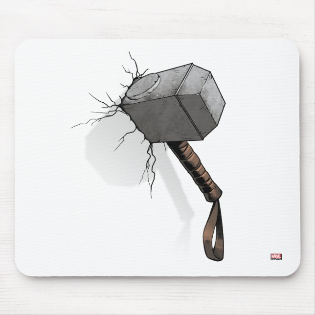 Avengers Classics | Thor's Hammer Struck Mouse Pad (Front)