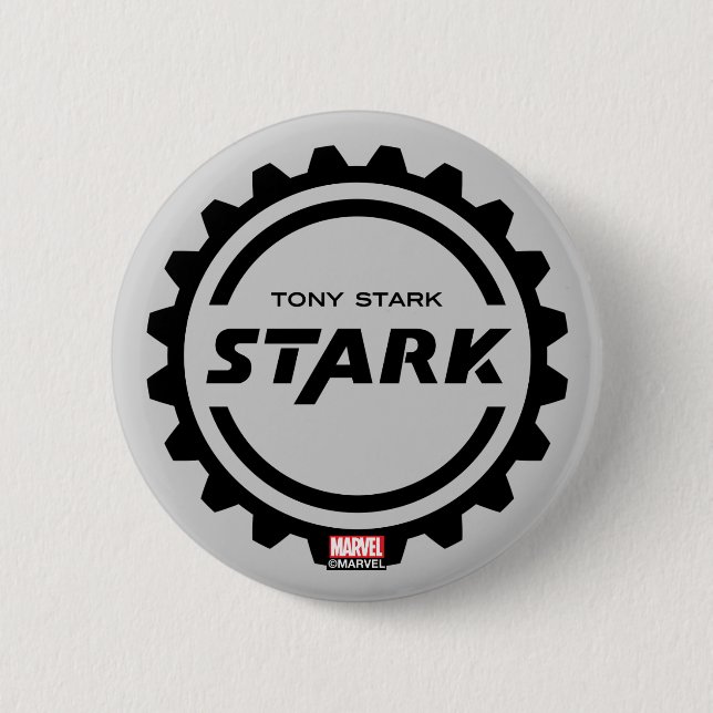 Avengers Classics | Tony Stark Gear Logo 2 Inch Round Button (Front)