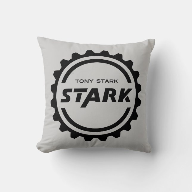 Avengers Classics | Tony Stark Gear Logo Throw Pillow (Front)