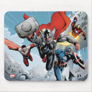 Avengers Classics   Traversing Through Snowy Mount Mouse Pad