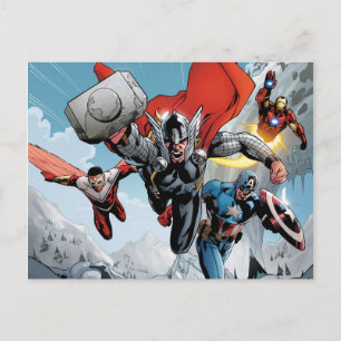 Avengers Classics   Traversing Through Snowy Mount Postcard