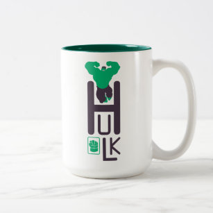Avengers Classics   Vertical Hulk Name Graphic Two-Tone Coffee Mug