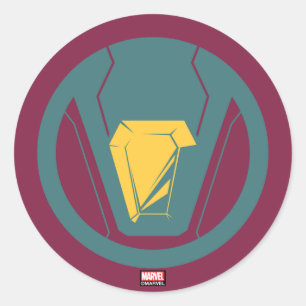 Avengers Classics   Vision Icon Classic Round Sticker