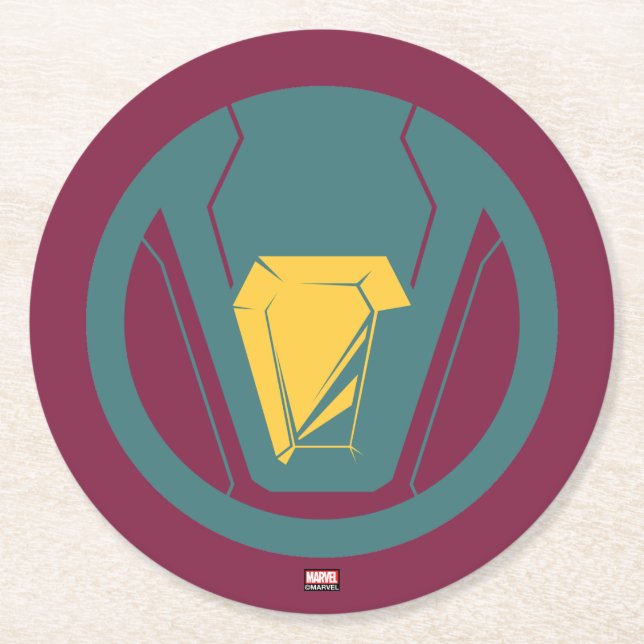Avengers Classics | Vision Icon Round Paper Coaster (Front)