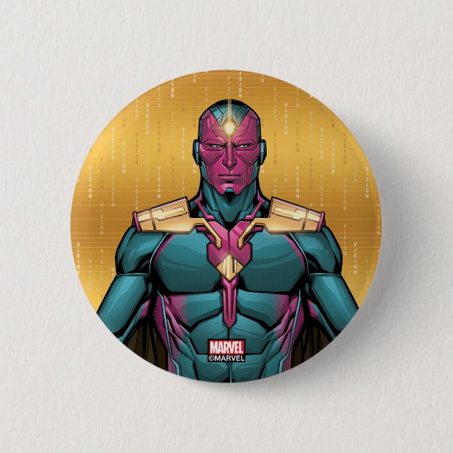 Avengers Classics | Vision Levitating 2 Inch Round Button (Front)