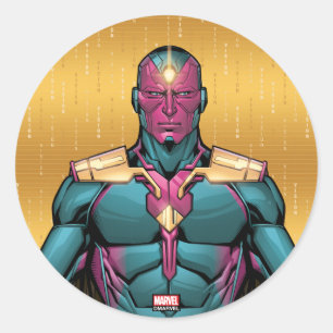 Avengers Classics   Vision Levitating Classic Round Sticker