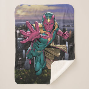 Avengers Classics   Vision Reaching Out Sherpa Blanket