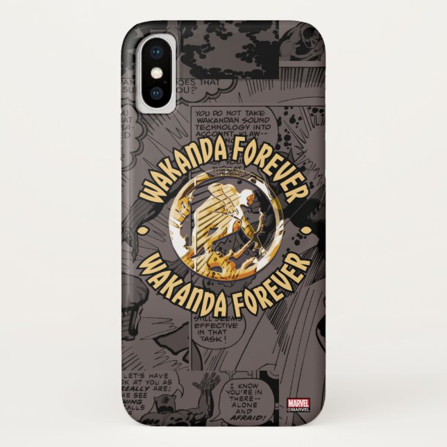 Avengers Classics | Wakanda Forever Comic Pattern Case-Mate iPhone Case (Back)