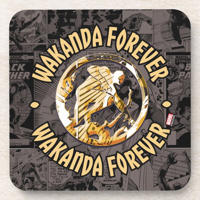 Avengers Classics | Wakanda Forever Comic Pattern Coaster (Front)