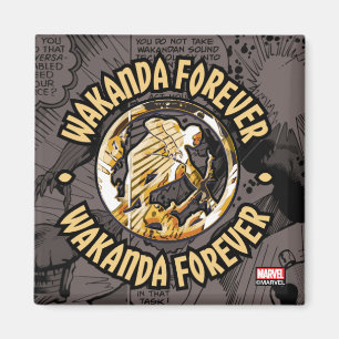 Avengers Classics   Wakanda Forever Comic Pattern Magnet
