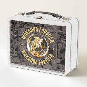 Avengers Classics Wakanda Forever Comic Pattern Metal Lunch Box