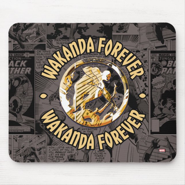 Avengers Classics | Wakanda Forever Comic Pattern Mouse Pad (Front)