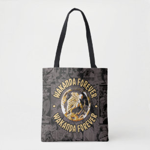 Avengers Classics Wakanda Forever Comic Pattern Tote Bag