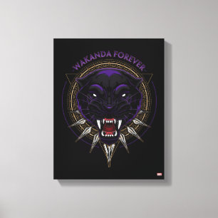 Avengers Classics   Wakanda Forever Panther Emblem Canvas Print