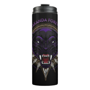 Avengers Classics   Wakanda Forever Panther Emblem Thermal Tumbler