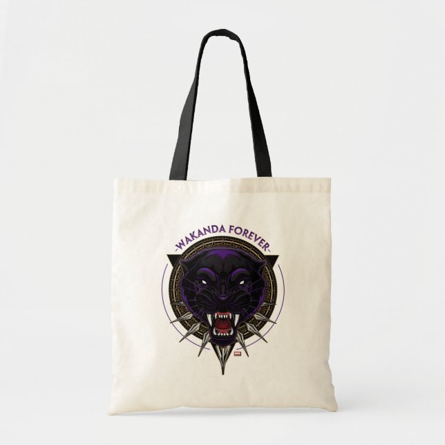 Avengers Classics | Wakanda Forever Panther Emblem Tote Bag (Front)