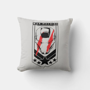Avengers Classics   War Machine Icon Badge Throw Pillow