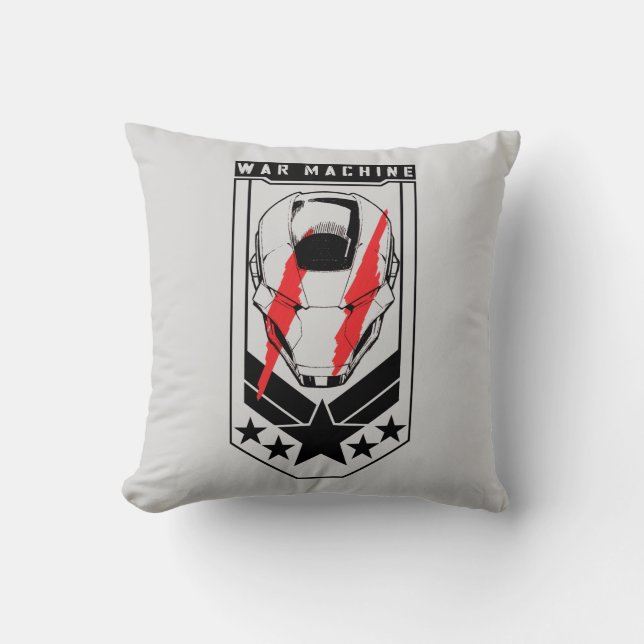 Avengers Classics | War Machine Icon Badge Throw Pillow (Front)