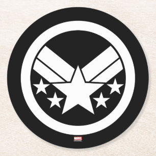 Avengers Classics   War Machine Icon Round Paper Coaster