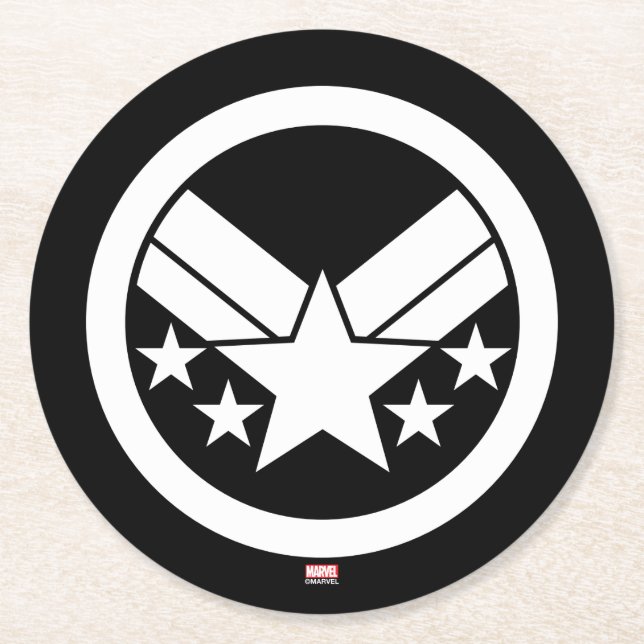 Avengers Classics | War Machine Icon Round Paper Coaster (Front)
