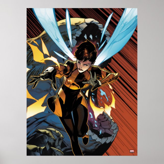 Avengers Classics | Wasp Flying Attack Poster (Front)