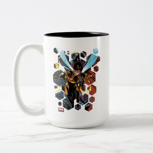 Avengers Classics | Wasp Flying Attack Two-Tone Coffee Mug (Left)