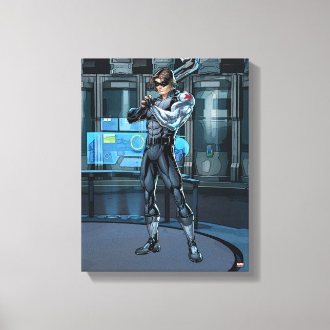 Avengers Classics | Winter Soldier Holding Fist Canvas Print (Front)