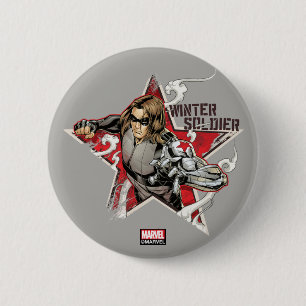 Avengers Classics   Winter Soldier Star Graphic 2 Inch Round Button