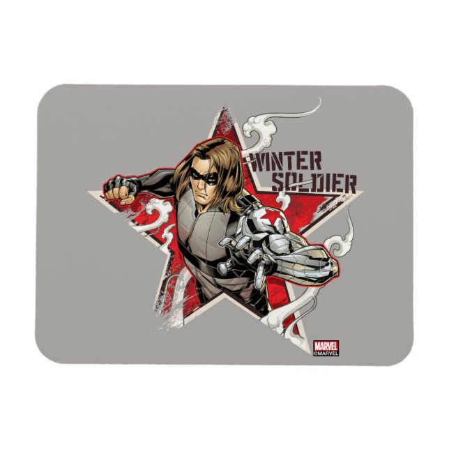 Avengers Classics | Winter Soldier Star Graphic Magnet (Horizontal)