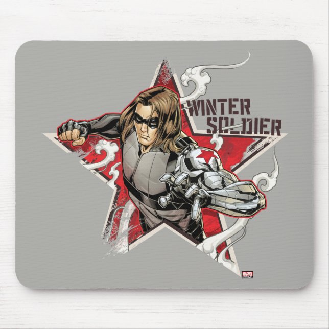 Avengers Classics | Winter Soldier Star Graphic Mouse Pad (Front)