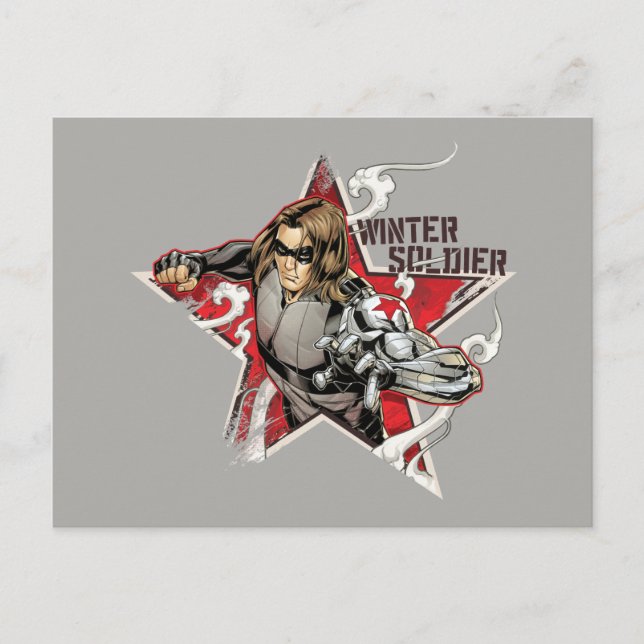 Avengers Classics | Winter Soldier Star Graphic Postcard (Front)