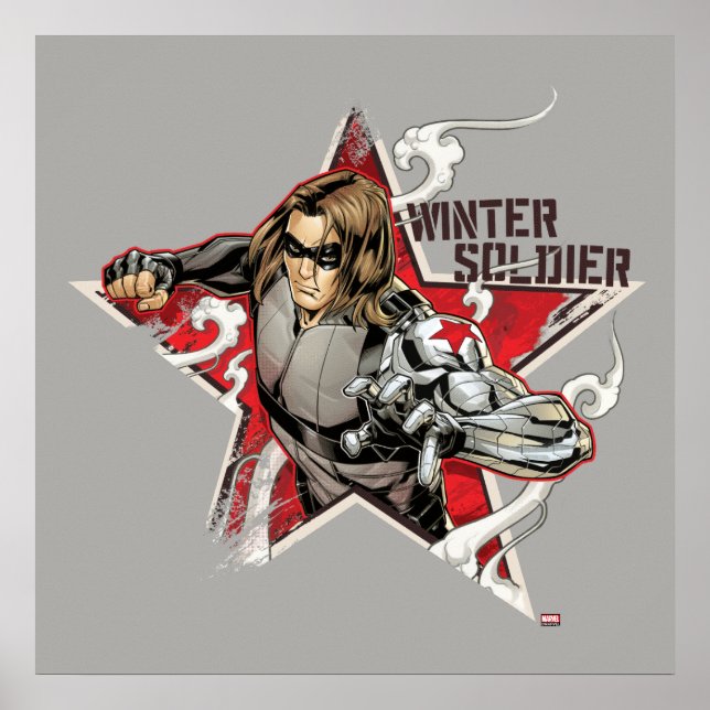 Avengers Classics | Winter Soldier Star Graphic Poster (Front)