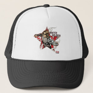 Avengers Classics Winter Soldier Star Graphic Trucker Hat