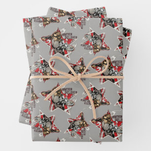 Avengers Classics   Winter Soldier Star Graphic Wrapping Paper Sheet