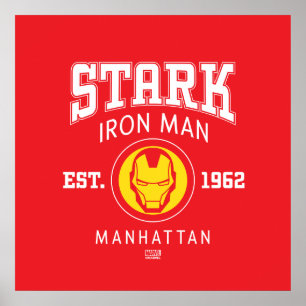 Avengers Collegiate Logo: Stark Iron Man Poster