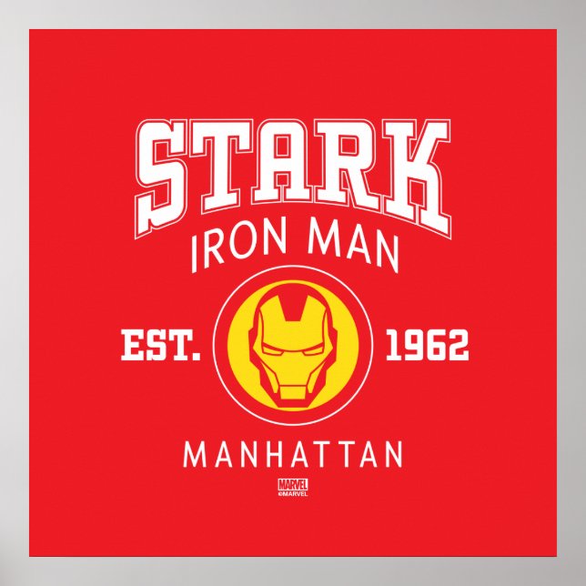 Avengers Collegiate Logo: Stark Iron Man Poster (Front)