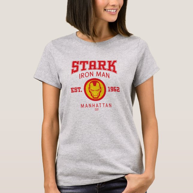 Avengers Collegiate Logo: Stark Iron Man T-Shirt (Front)