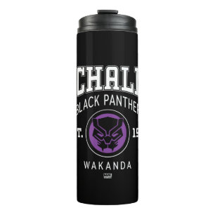 Avengers Collegiate Logo: T'Challa Black Panther Thermal Tumbler