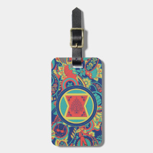 Avengers Colorful Paisley Black Widow Logo Luggage Tag