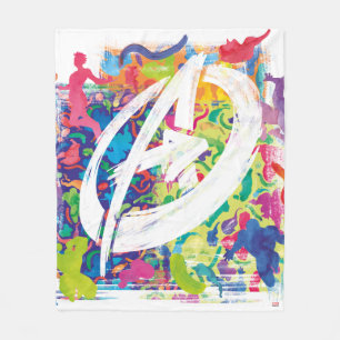 Avengers   Colourful Graffiti Silhouette Logo Fleece Blanket