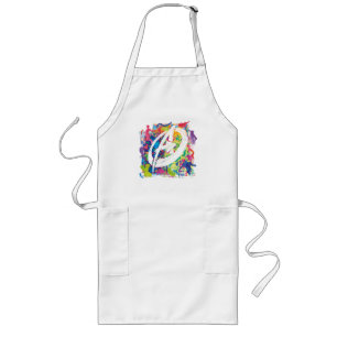 Avengers   Colourful Graffiti Silhouette Logo Long Apron