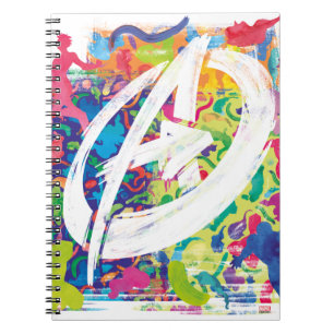Avengers Colourful Graffiti Silhouette Logo Notebook