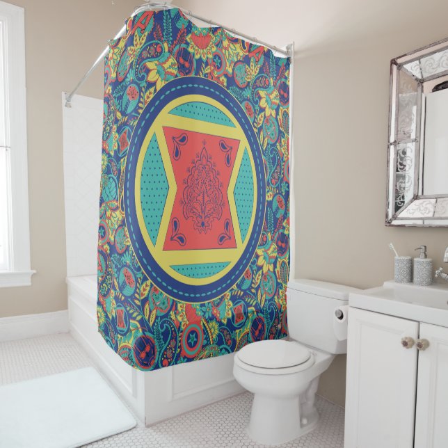 Avengers | Colourful Paisley Black Widow Logo (In Situ)
