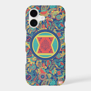 Avengers Colourful Paisley Black Widow Logo