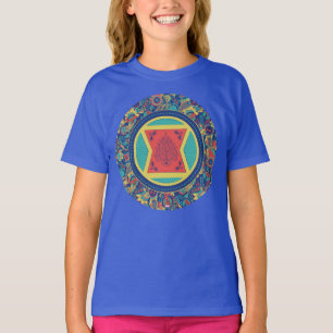 Avengers   Colourful Paisley Black Widow Logo T-Shirt